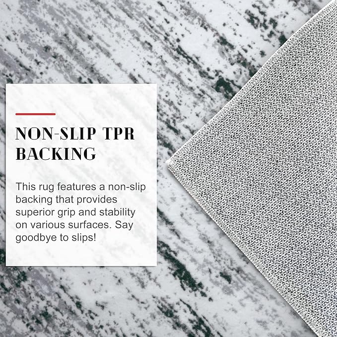 Lansny Modern Abstract Small Area Rug Indoor 3x5 Washable Rug Non-Slip Soft - Image 7