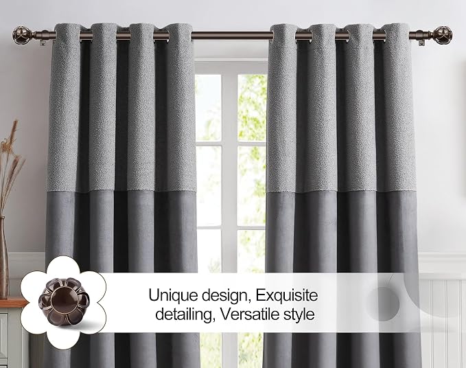 KAMANINA Curtain Rods for Windows 72 to 144 Inches Long Heavy Duty Curtain Rod - Image 4