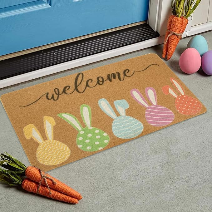 FGSS Easter-Bunny Welcome-Doormat Outdoor-Entrance - Image 2