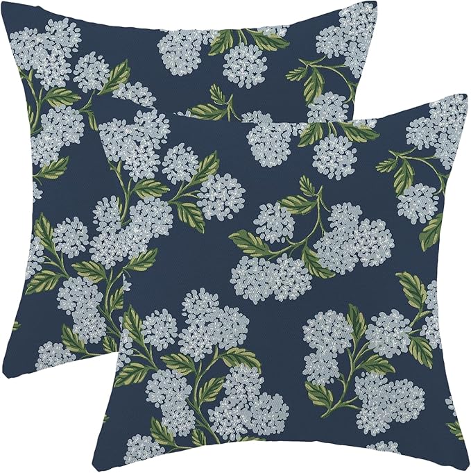 AEIOAE Spring Pillow Covers 18x18 Inch Set of 2, Floral Summer Outdoor Seasonal by AEIOAE