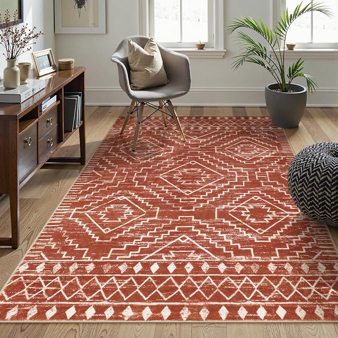 Wonnitar Moroccan 5x7 Area Rugs, Large Soft Rug by Wonnitar