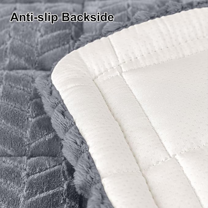 Smiry Non Slip Couch Covers for Dogs, Fuzzy Pet Couch Covers for 2 Cushion Sofa - Image 6