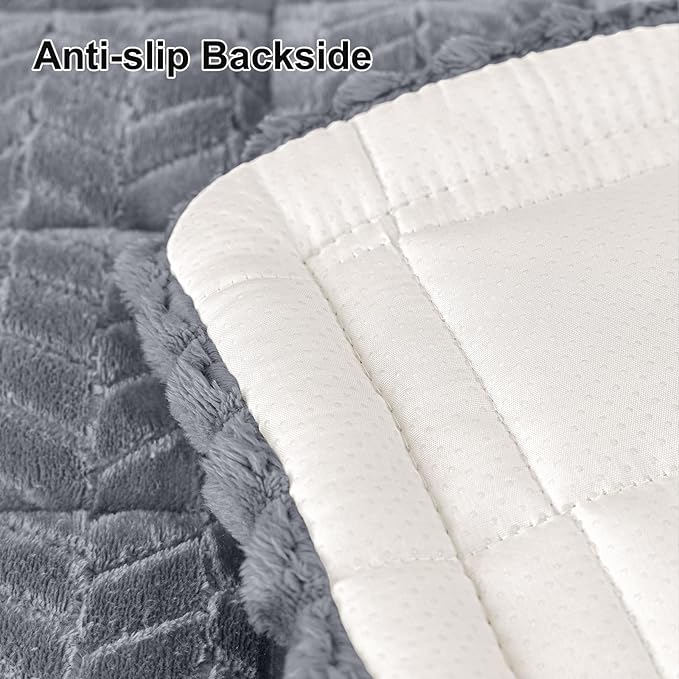 Smiry Non Slip Couch Covers for Dogs, Fuzzy Pet Couch Covers for 2-3 Cushion - Image 6