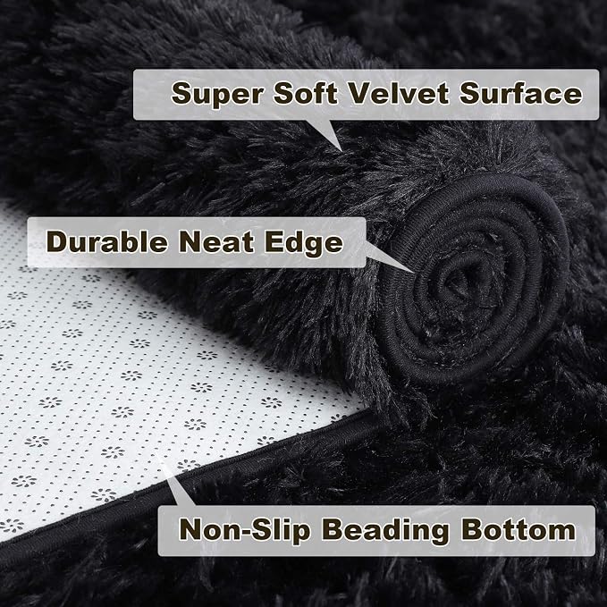 Merelax Soft Modern Indoor Shaggy Area Rug - Image 3