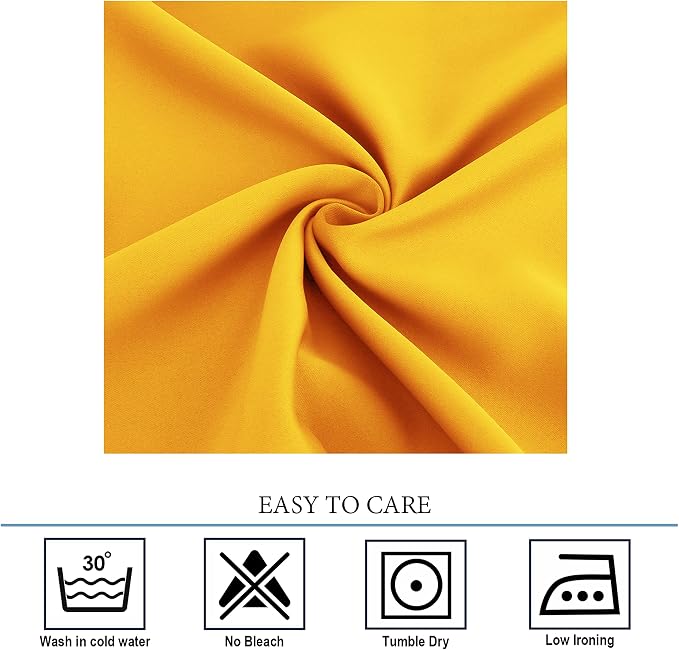 Diraysid Yellow Grommet Blackout Curtains - Image 7