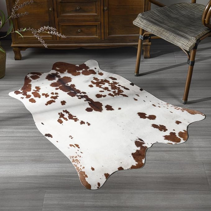 Easycozy Faux Cowhide Cow Print Rug: 3 x 4 Western Decor Faux Cowhide, - Image 8