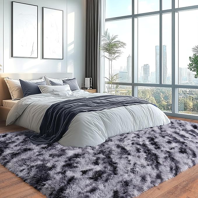 Shaggy Modern Shag Area Rug for Bedroom, Upgrade Non-Slip Plush Fluffy Carpet - Image 4