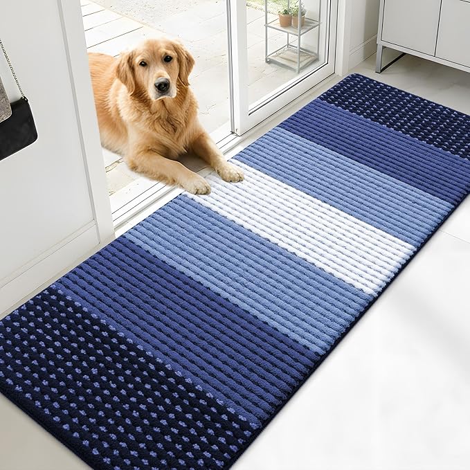Kitinjoy Indoor Outdoor Door Mat, 71x24 Non-Slip Absorbent Dirt Trapper by Kitinjoy