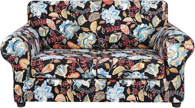 hyha Couch Cover, Loveseat Covers, Floral Pattern, 3 Pieces, Sofa Slipcovers by hyha