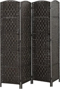 HOMCOM Room Divider 4 Panel, 6FT Tall Folding Privacy Screen, Freestanding by HOMCOM