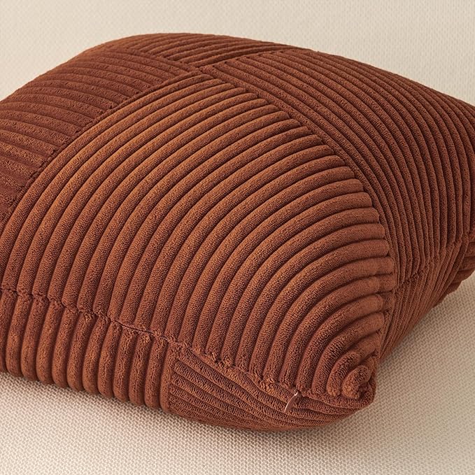 Topfinel Set of 2 Decorative Terracotta Throw Pillow Covers 12x12 Inch - Image 5