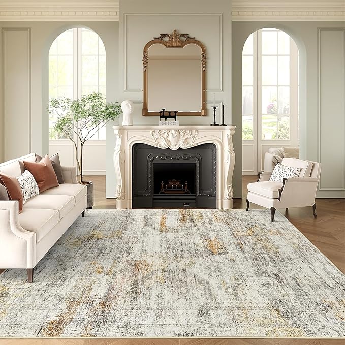 9x12 Area Rugs for Living Room, Non Slip Machine Washable Vintage Rugs - Image 2