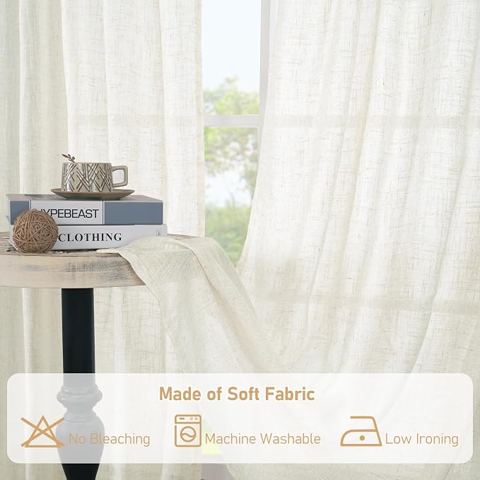 LAMIT Extra Wide Linen Curtains - Image 8