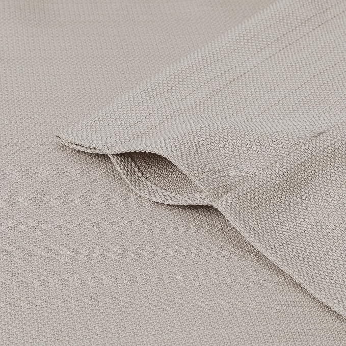 Chyhomenyc 24 Inch Length Tier Curtains, Faux Linen Textured Light Filtering - Image 6