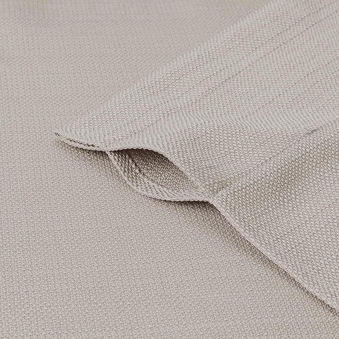 Chyhomenyc Curtains 54 Inch Length 2 Panels, Faux Linen Textured Semi Sheer - Image 9