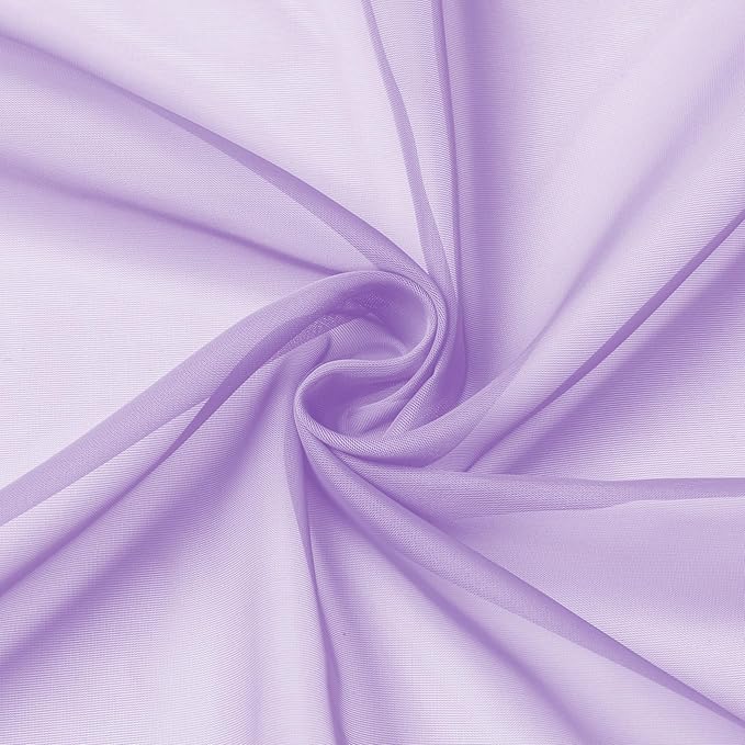 Aiyufeng Light Purple Sheer Curtain Panels Pair Sold 72 Inch Length, Light - Image 5