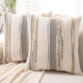 Boho Throw Pillow Covers 18x18 Set of 2 Farmhouse Decorative Cushion Case by Unknown