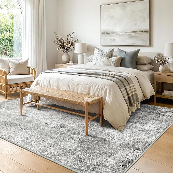 Washable Area Rugs 6'x9' Non-Slip Modern Abstract Soft - Image 2