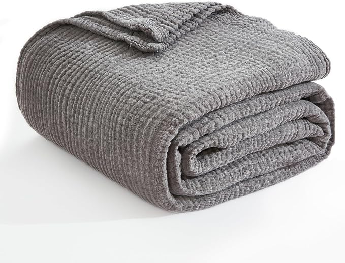 EMME Cotton Blanket Twin XL for Bed Soft Muslin Blankets 66"x90" Lightweight - Image 7