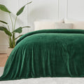 NEWCOSPLAY Super Soft Queen Blanket Dark Green Premium Silky Flannel Fleece by NEWCOSPLAY