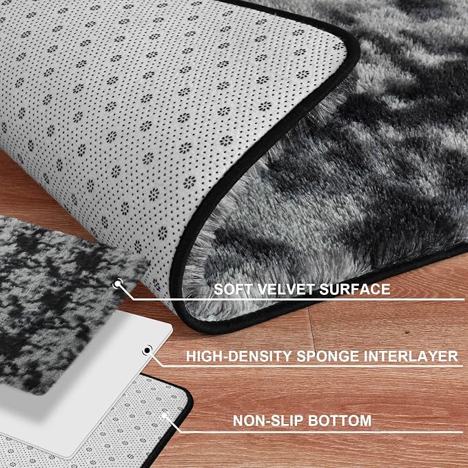 Merelax Soft Area Rugs for Livingroom Bedroom, Shaggy Plush Fuzzy Fluffy Carpet - Image 4