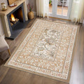 GarveeHome Provence 3x5 Rug Washable Non-Slip Low-Pile Indoor Rugs by GarveeHome