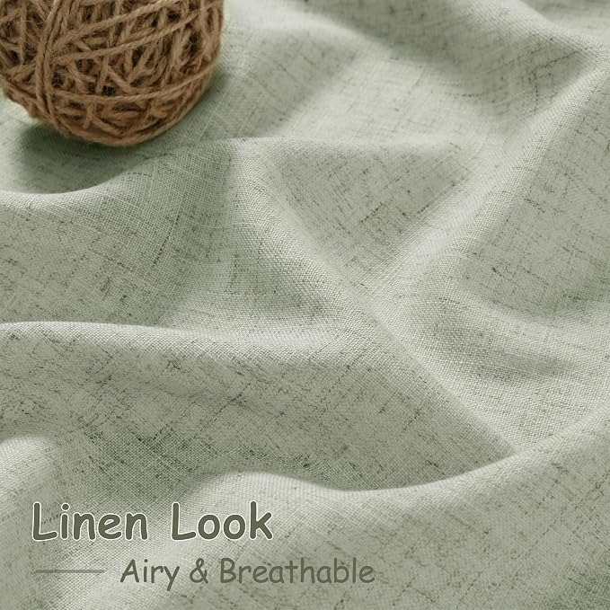 Nanspring Sage Green Curtains 80 Inches Length - Image 5