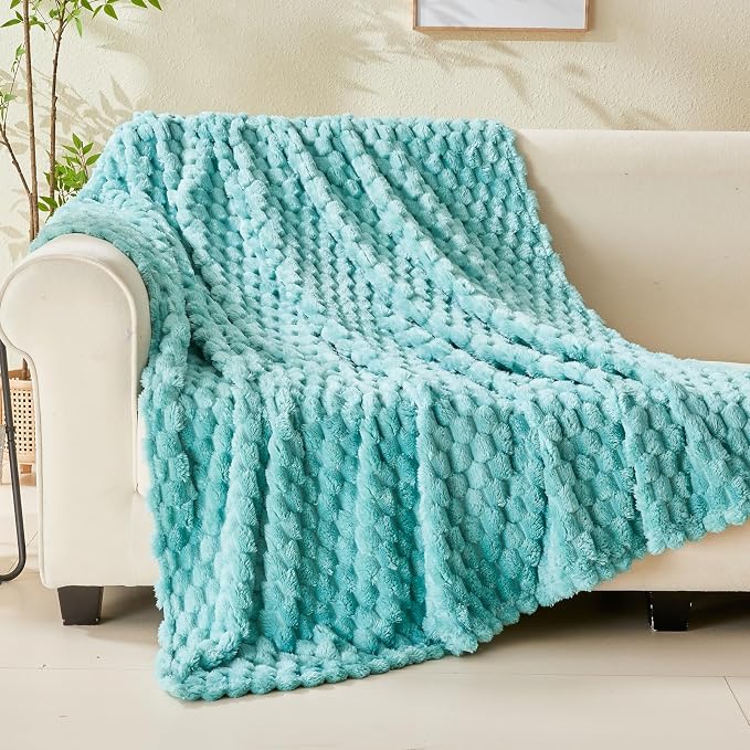 NEWCOSPLAY Super Soft Twin Blanket Sage Green Premium Silky Flannel Fleece 3D - Image 8