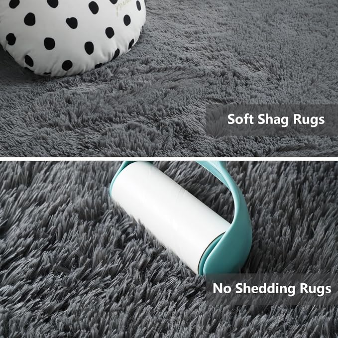 Shag Area Rugs for Bedroom Living Room, 6X9 Ultra Soft Fluffy Area Rugs for Dorm - Image 3