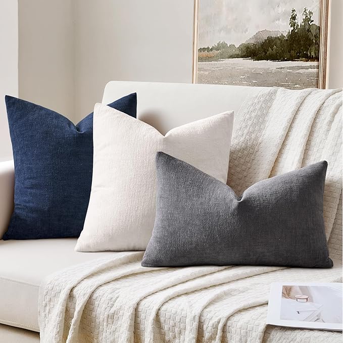MIULEE Grey Couch Pillow Covers 12x20 Inch - Image 3