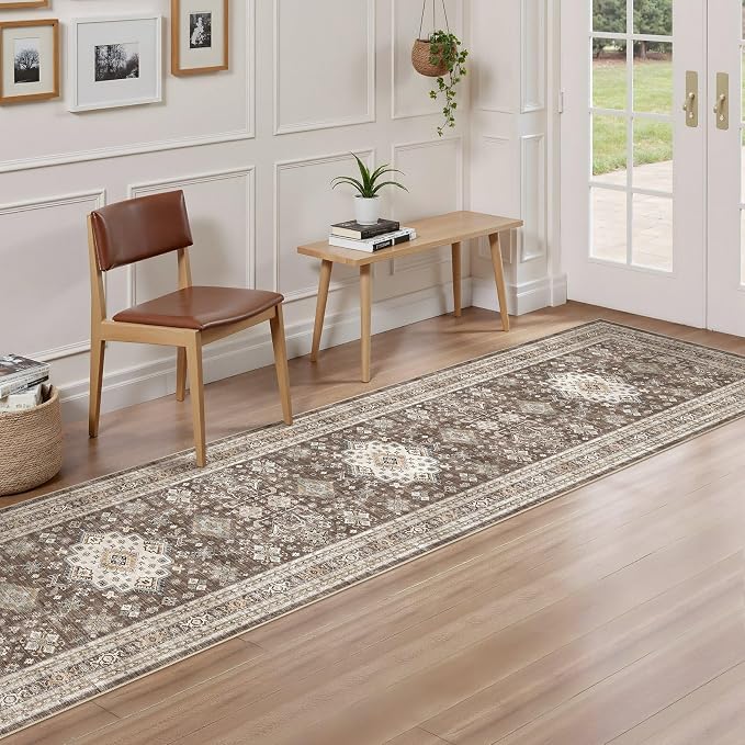 Vintage Hallway Runner Rug 2x8: Large Soft Washable Entryway - Image 2