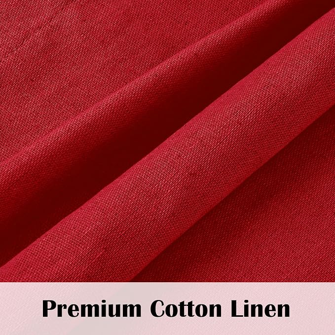 FRAMICS Farmhosue Kitchen Curtains 36 Inch Length, Rustic Cotton Linen Tier - Image 8