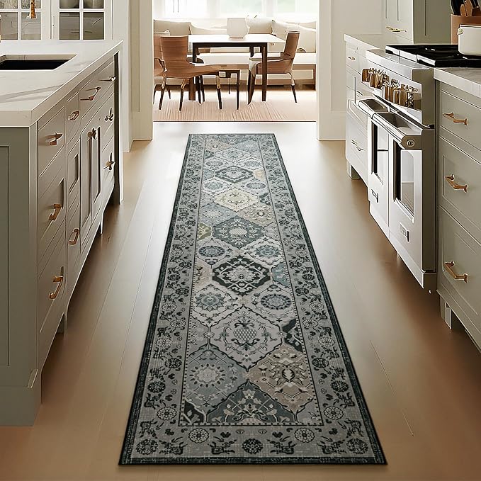 Phantoscope Washable Runner Rug 2'x10' Non-Slip, Vintage Boho Hallway Rugs - Image 6