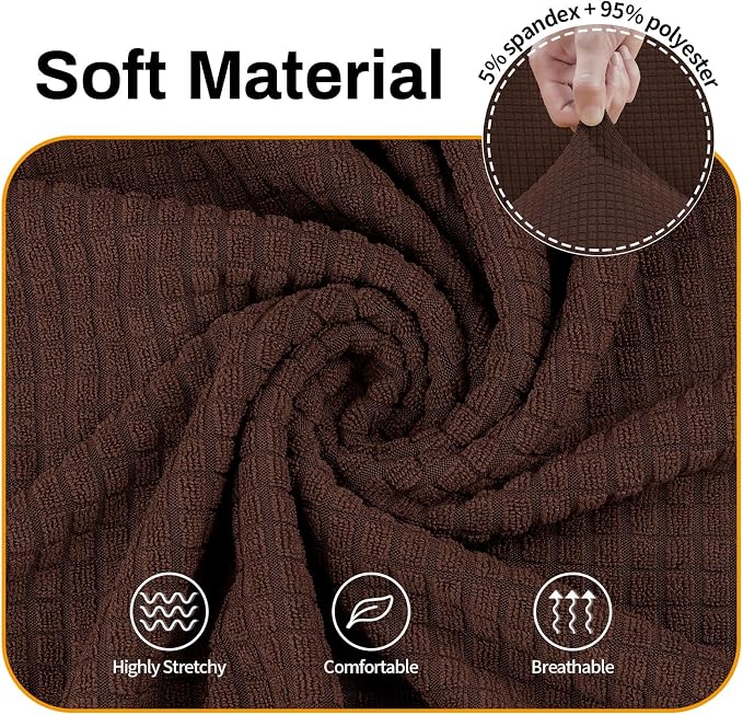 Asnomy Sofa Covers for 2 Cushion Couch Stretch loveseat Covers Slipcovers - Image 3