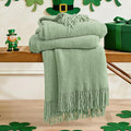 inhand Basil Green Throw Blanket by inhand