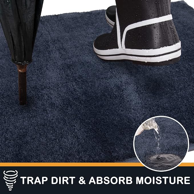 PURRUGS Dirt Trapping Door Mat 31.5" x 47", Non-Slip Machine Washable Entryway - Image 5