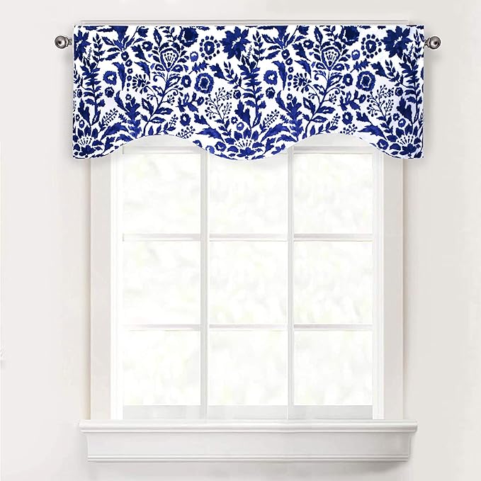 DriftAway Julia Lined Valance Double Layer Thermal Insulated Room Darkening by DriftAway