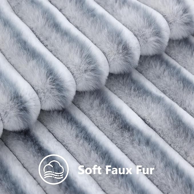 decorUhome Cozy Faux Fur Throw Pillow Covers 22x22 Set of 2 Decorative Soft - Image 3