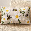 Embroidered Lumbar Pillow Cover 20x12 Inch by Kokaaee