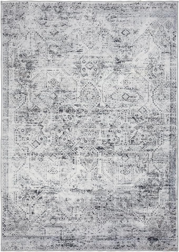 Area Rug 3×5, Vintage Boho Rug, Ultra-Soft Low Pile, Non Slip, Stain Resistant - Image 3