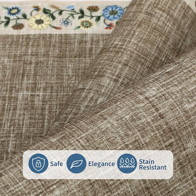 GarveeHome Entryway Rug 2x6 Modern Bordered Runner Rug Washable Kitchen Runners - Image 4