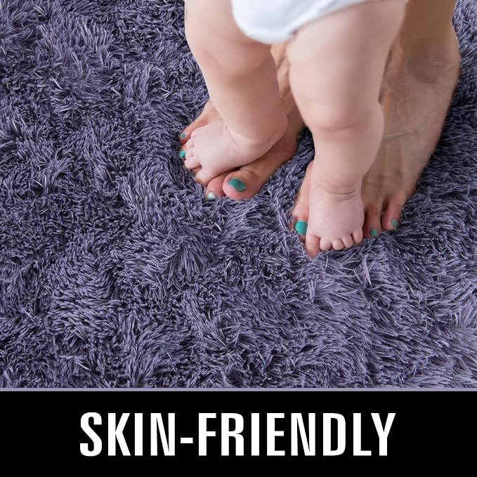 TWINNIS Super Soft Shaggy Rugs Fluffy Carpets 4x5.9 Feet, Indoor Modern Plush - Image 3