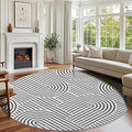 Washable Rug 6ft Area Rugs for Living Room, Abstract Rug for Bedroom, Soft by ROYHOME