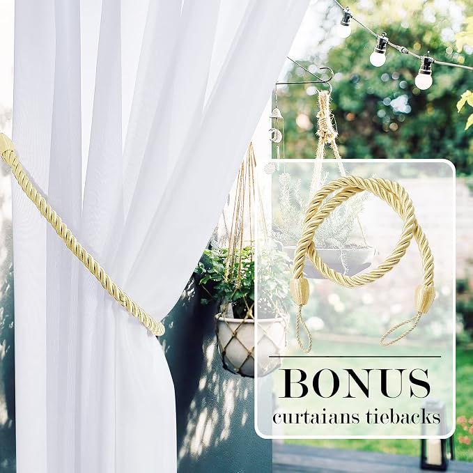 RYB HOME Detachable Outdoor Curtains - Image 4