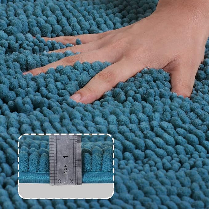 Turquoize Bathroom Rugs and Mats 1-Piece Bath Mat Set Non Slip Bath Mats - Image 3