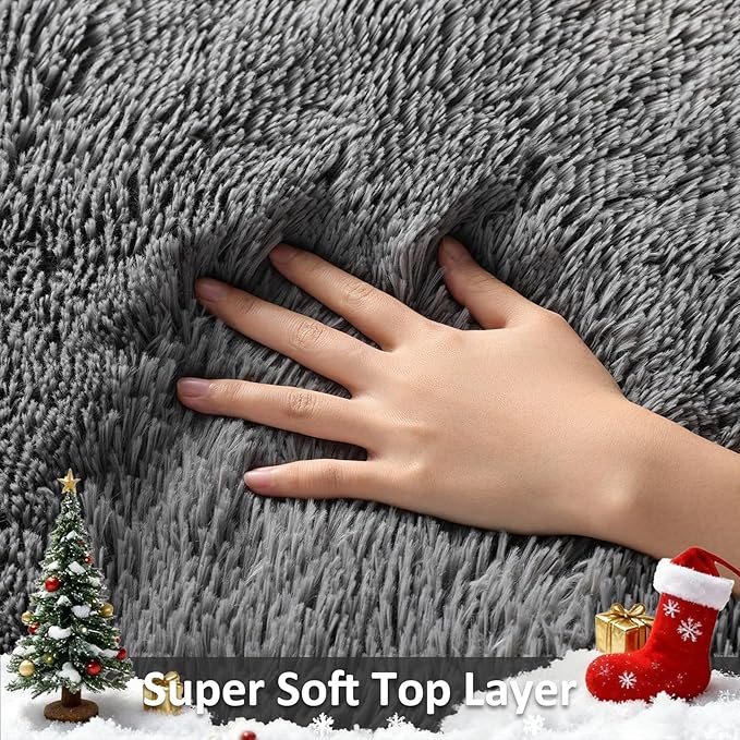 Ophanie Runner Rug for Hallway, 2x6 Upgrade Non-Slip Fluffy Soft Bedside Rugs - Image 3