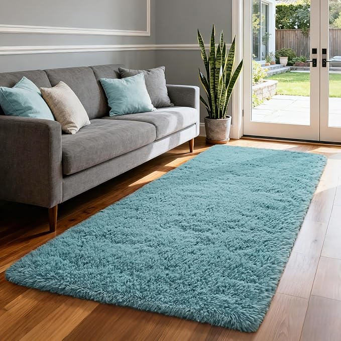 Merelax Soft Fluffy Rugs for Bedroom Living Room, 2x6 Hallway Runner Rugs by Merelax
