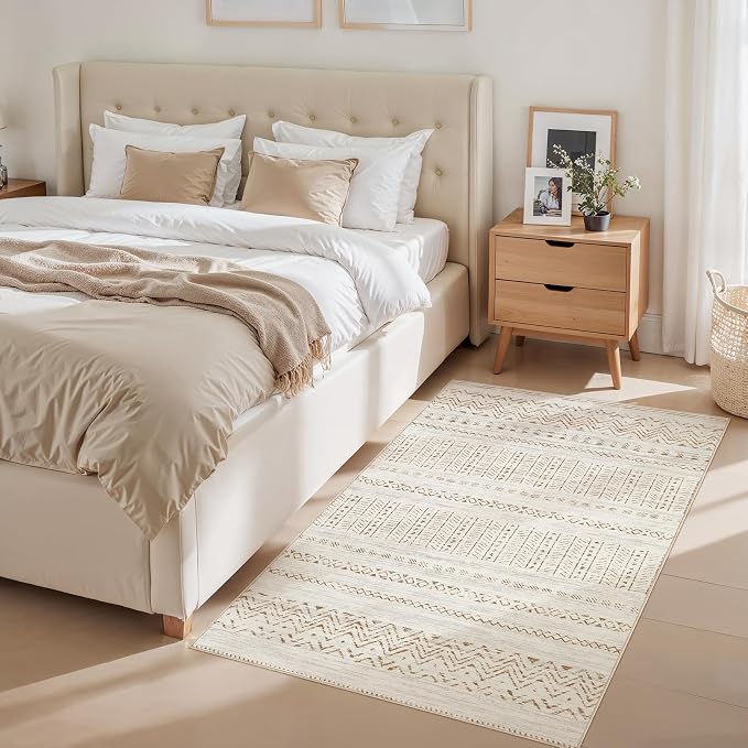 cotiled 3x5 Area Rug Living Room: Washable Boho Rugs - Image 2
