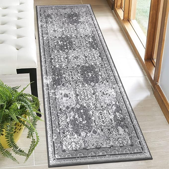 Vaukki Hallway Runner Rug, Vintage Shaggy Soft Laundry Rug Runner, Non Slip by Vaukki