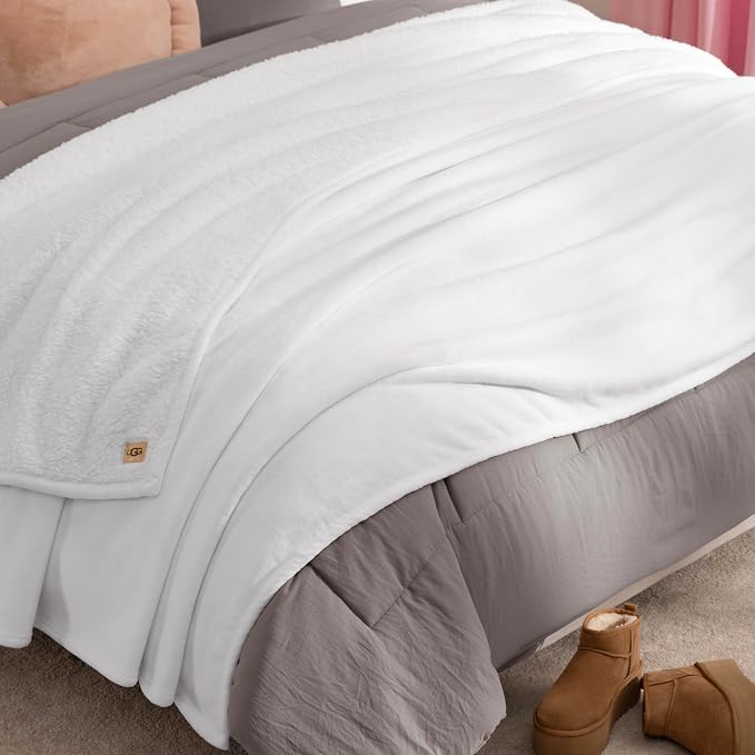 UGG Nita Full/Queen Blanket, Cozy Soft Queen Bedding, Plush Fleece Blanket - Image 6